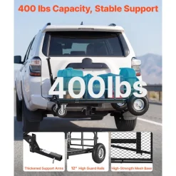 VEVOR Hitch Mount Cargo Carrier on Wheels, 36.2