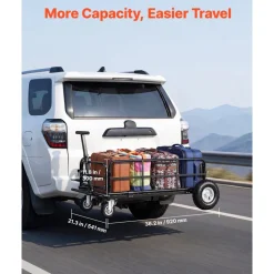 VEVOR Hitch Mount Cargo Carrier on Wheels, 36.2