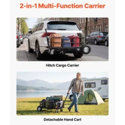 VEVOR Hitch Mount Cargo Carrier on Wheels, 36.2