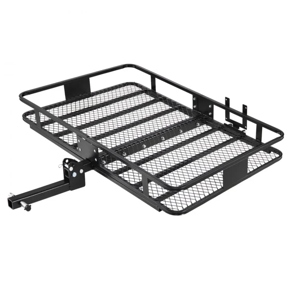 VEVOR Hitch Mount Cargo Carrier, 60" x 36" x 6" Folding Rear Luggage Rack Basket with Waterproof Cargo Bag, 500LBS Capacity High-Strength Steel Hitch Cargo Carrier Basket Fits 2" Receiver for SUV Pickups
