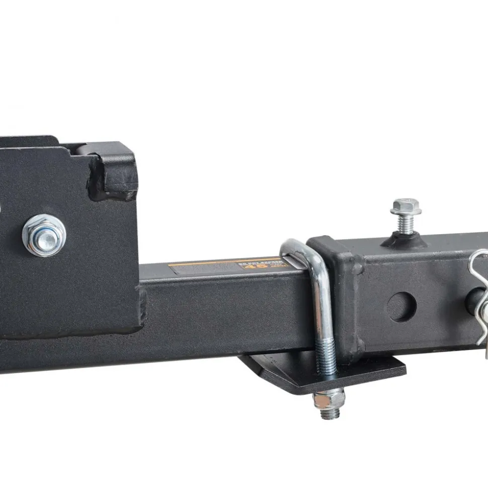 VEVOR Hitch Mount Cargo Carrier, 45.3" x 25.6" Iron Hitch Cargo Rack with Folding Ramp, Hitch Rack Basket with Stabilizer and Straps, 500LBS Mobility Scooter Carrier Fit 2" Hitch Receiver