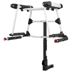 VEVOR Hitch Mounted Ski & Snowboard Rack, Fits 2-Inch Receiver, Carries up to 6 Pairs of Skis or 4 Snowboards, Hitch-Mounted Rack for Car with Key Lock, Security Strap, Tilt Access, Rubber Padding