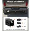 VEVOR Hitch Step for 2 Inch Receiver, Universal Rear Bumper Guard Protector with 350 LBS Load Capacity, Wide & Non-Slip Tow Hitch Step with Pin Kit and Stabilizer, Fit for Pickup, Trailer, Truck, SUV