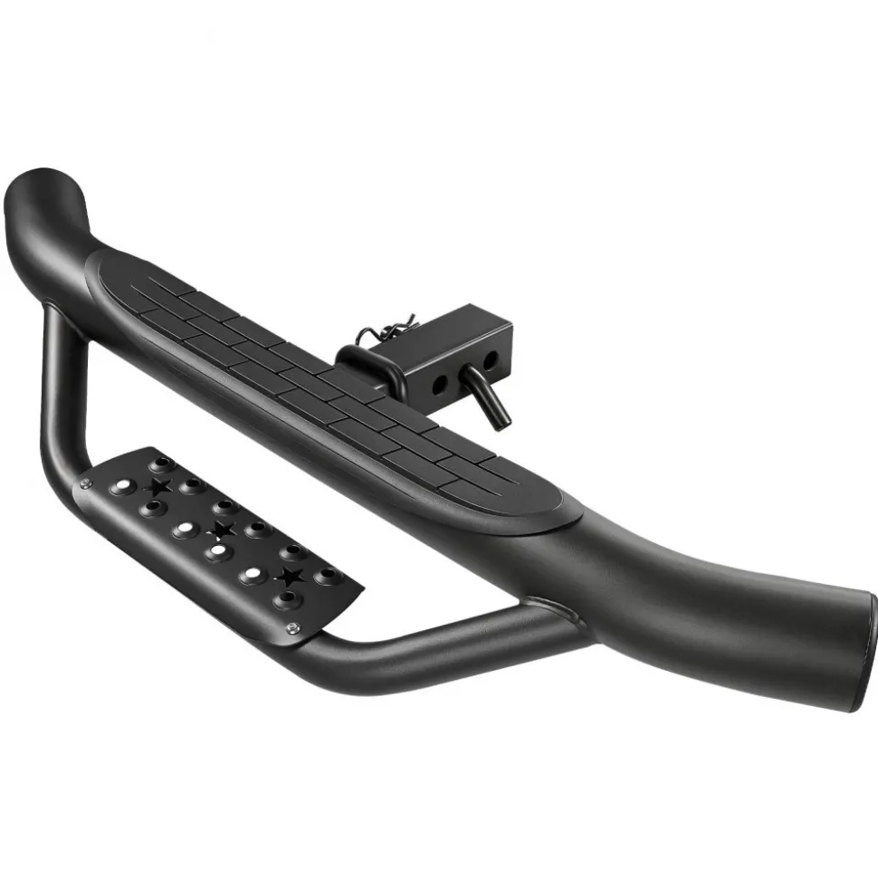 VEVOR Hitch Step for 2 Inch Receiver, Universal Rear Bumper Guard Protector with 350 LBS Load Capacity, Strong Mild Steel Construction with Pin Kit and Stabilizer, Fit for Truck, SUV, Pickup, Trailer