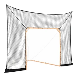 VEVOR Hockey and Lacrosse Goal Backstop, 12x9 ft Lacrosse Net with Extended Coverage, Quick Easy Setup Complete Accessories Training Net, Backyard Lacrosse Equipment, for Youth Adult (NET ONLY)