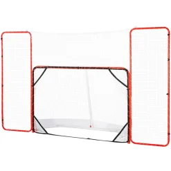 VEVOR Hockey Goal with Backstop and Targets, Street Steel Hockey Net, 72