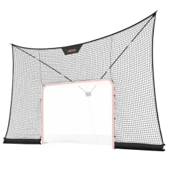 VEVOR Hockey Net Backstop, 12x7 ft Durable Hockey Goal Backstop Net with Extended Coverage, Lightweight and Portable Backyard Training Equipment, Easy Assembly, for Youth Adult (NET ONLY)