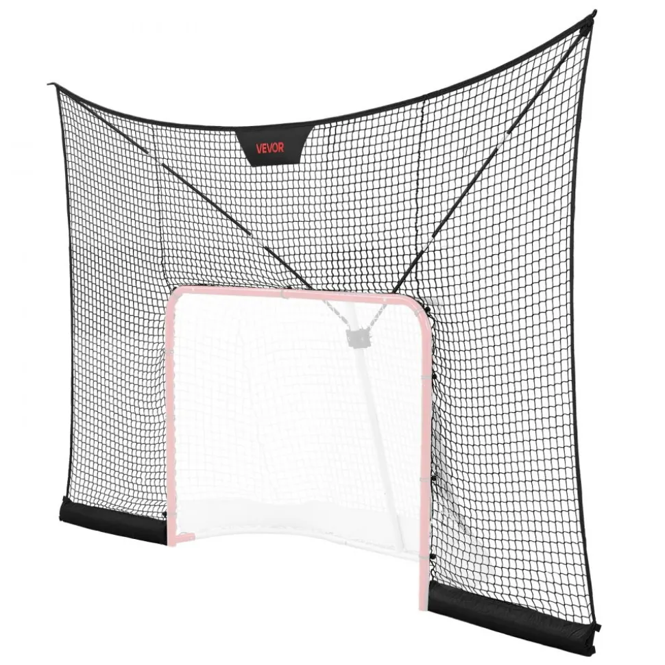 VEVOR Hockey Net Backstop, 12x7 ft Durable Hockey Goal Backstop Net with Extended Coverage, Lightweight and Portable Backyard Training Equipment, Easy Assembly, for Youth Adult (NET ONLY)