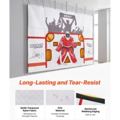 VEVOR Hockey Shooting Tarp, Shooter Tutor Ice Hockey Goal Practice Target, Tear-proof Premium Net with 7 Holes, Easy Set Up Hockey Net Replacement, Training Equipment for Practicing Shooting Accuracy