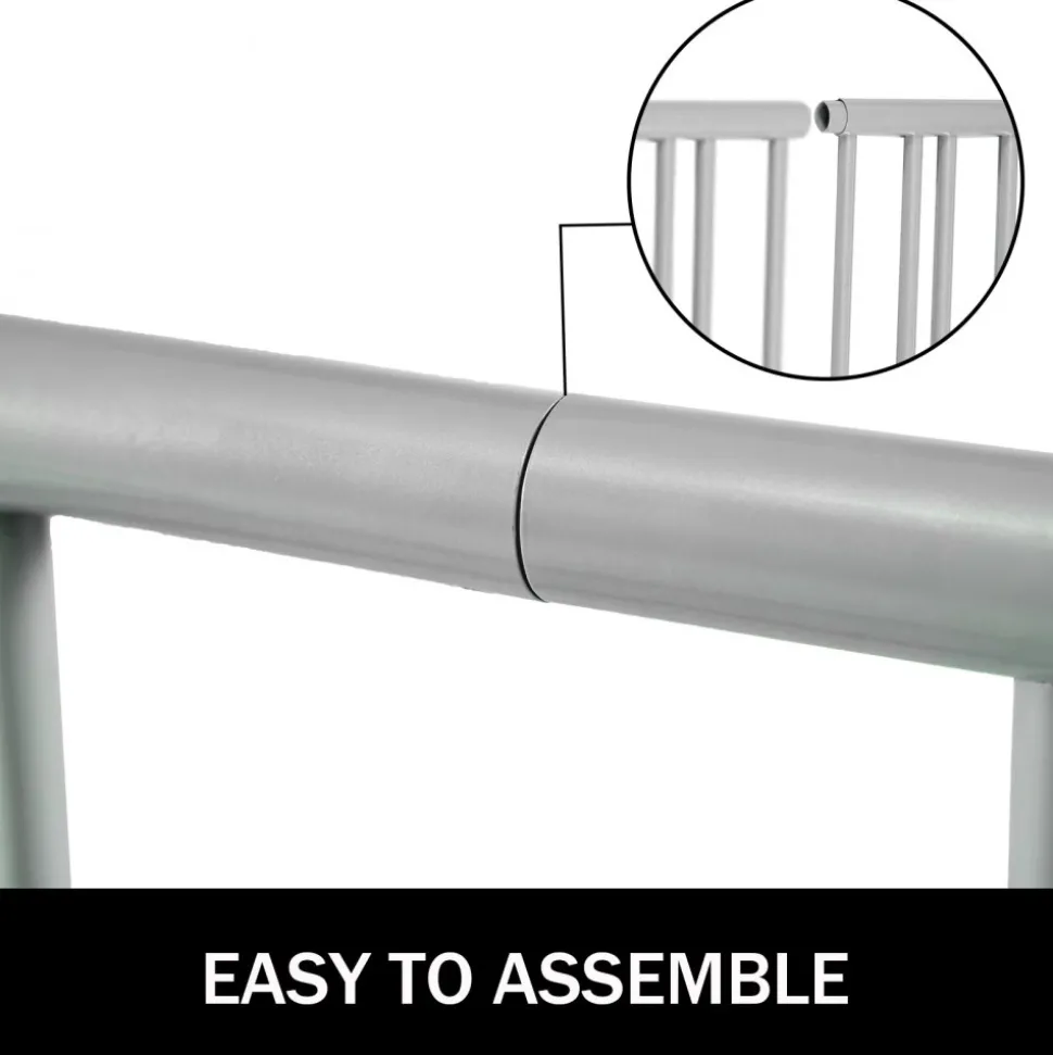 VEVOR 10 Holders Floor Bike Rack, 59" Length All-Steel Grid Bike Rack, 10-Bike Capacity Dual-Side Storage Stand for Garages Streets Yards Bike Events
