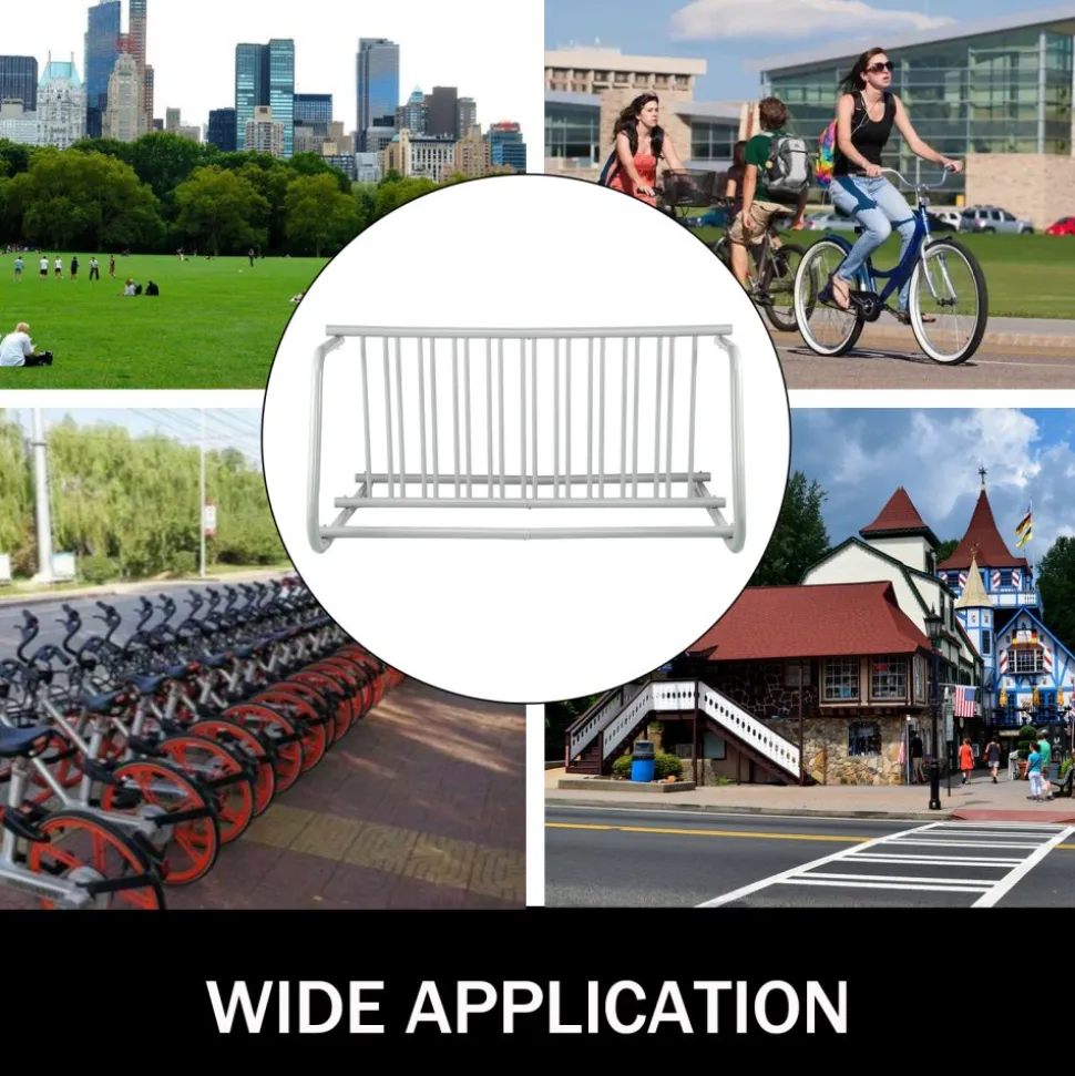 VEVOR 10 Holders Floor Bike Rack, 59" Length All-Steel Grid Bike Rack, 10-Bike Capacity Dual-Side Storage Stand for Garages Streets Yards Bike Events