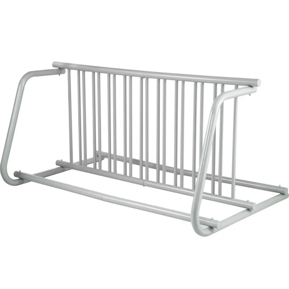 VEVOR 10 Holders Floor Bike Rack, 59" Length All-Steel Grid Bike Rack, 10-Bike Capacity Dual-Side Storage Stand for Garages Streets Yards Bike Events