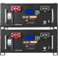 VEVOR Home Power Station Backup Power, 5120Wh, LiFePO4 Lithium Battery, Support Communication, Bluetooth and WiFi, AC 5000W Inverter, Fast Charge, for Home Backup, Emergency, Solar System Components