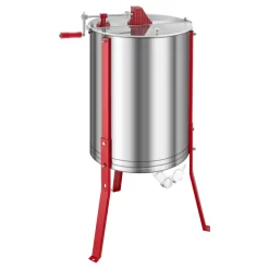 VEVOR Honey Extractor, 6 Frame Manual Honey Spinner with Transparent Lid, Stainless Steel Honeycomb Drum Spinner with Height Adjustable Stand, Honeycomb Extraction Centrifuge Equipment for Beekeeping