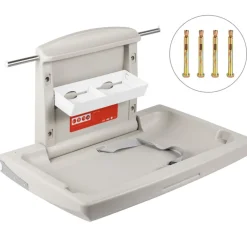 VEVOR Horizontal Baby Changing Table Wall-mounted Baby Diaper Changing Station Vertical Fold Down Baby Changing Table