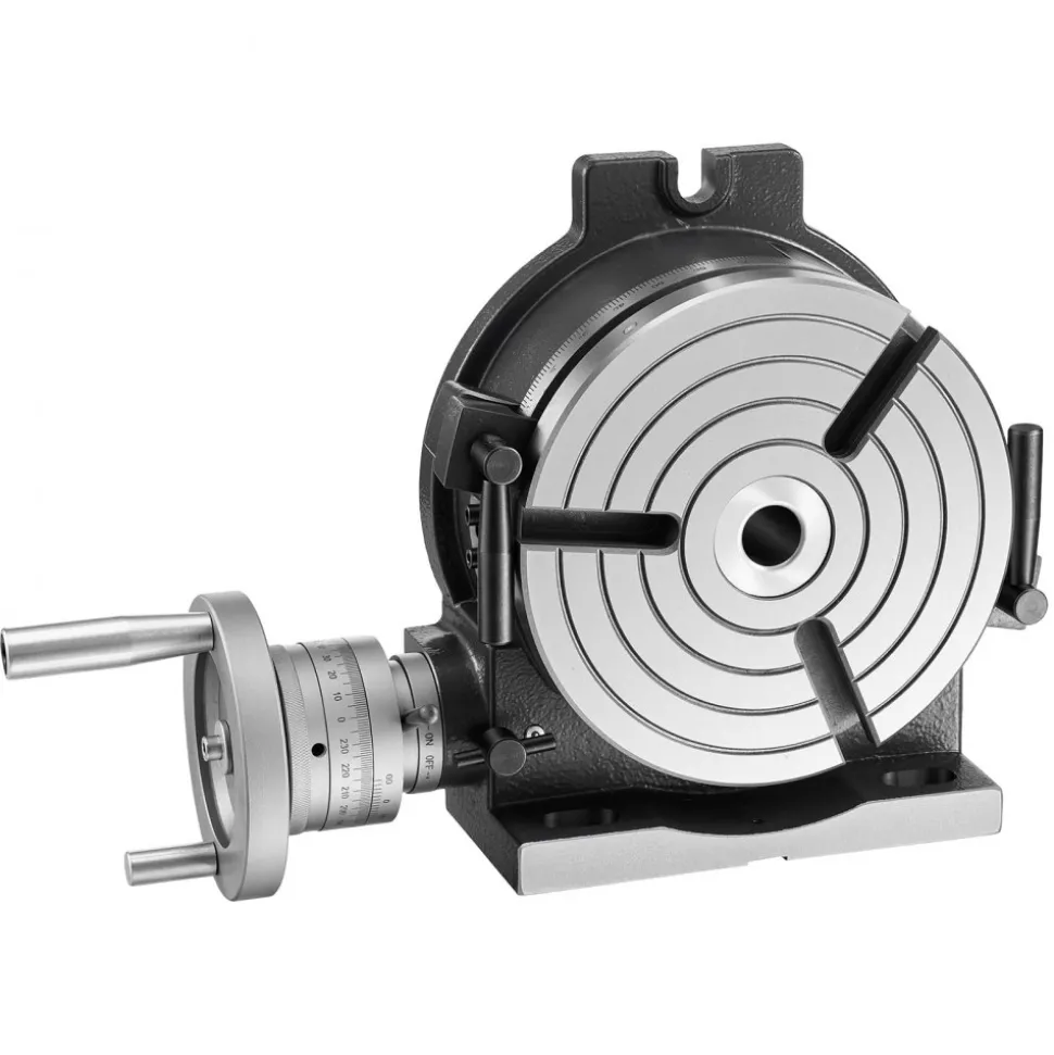 VEVOR Horizontal Vertical Rotary Table 8 in Precision Milling Rotary Table, with T-Slot & Graduated Scale, Worm Gear Adjustment, Cast Iron, Precision Indexing, for Milling Machines & Drill Presses