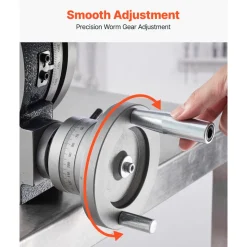 VEVOR Horizontal Vertical Rotary Table 8 in Precision Milling Rotary Table, with T-Slot & Graduated Scale, Worm Gear Adjustment, Cast Iron, Precision Indexing, for Milling Machines & Drill Presses