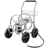 VEVOR Hose Reel Cart, Hold Up to 300 ft of 5/8’’ Hose, Garden Water Hose Carts Mobile Tools with 4 Wheels, Heavy Duty Powder-coated Steel Outdoor Planting with Storage Basket, for Garden, Yard, Lawn