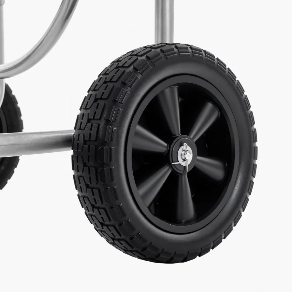 VEVOR Hose Reel Cart, Hold Up to 250 ft of 5/8’’ Hose, Garden Water Hose Carts Mobile Tools with 4 Wheels, Heavy Duty Powder-coated Steel Outdoor Planting with Storage Basket, for Garden, Yard, Lawn