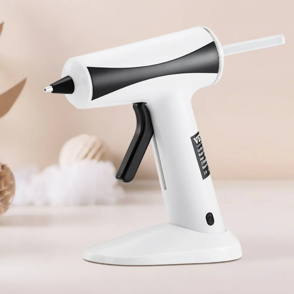 VEVOR Hot Glue Gun, Rechargeable Cordless Glue Gun, Mini Wireless Hot Glue Gun Kit with 2200mAh Battery, 20 Pcs Glue Sticks, Fast Preheating & High Temp, for Crafts, Arts, DIY, Quick Home Repairs