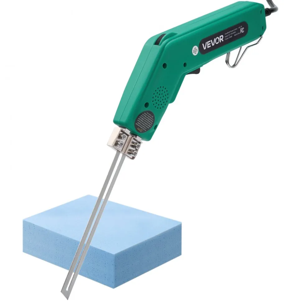 VEVOR Hot Knife Foam Cutter, 200W Electric Foam Cutting Tool, 122℉ - 932℉ Adjustable Styrofoam Cutter with 6" & 8" Cutting Blades for KT Board, Polyethylene, Sponge, Rubber - Tool Box Included