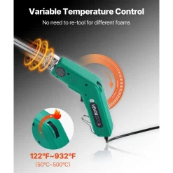 VEVOR Hot Knife Foam Cutter, 200W Electric Foam Cutting Tool, 122℉ - 932℉ Adjustable Styrofoam Cutter with 6
