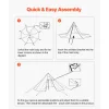 VEVOR Hot Tent for 4 Persons, Portable Winter Tipi Tent with Stove Jack, Waterproof Camping Tents,  Lightweight 4 Season Shelter Tents for Hiking Fishing Backpacking, M Size