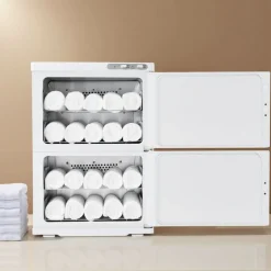 VEVOR Hot Towel Warmer, 5 gal Large Towel Warmer Cabinet with See Through Window, Clip & Stainless Steel Racks, Holds up 36 Towels, All-Round Heating Cabinet for Spa, Barber, Manicures, Massage, Salon
