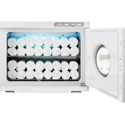 VEVOR Hot Towel Warmer，23L Large Capacity Spa Hot Towel Warmers with See Through Window, 2 Stainless Steel Racks, Holds up 50-60 Towels, 2-in-1 All-round Heating for Facials, SPA, Massage, Salon