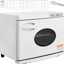 VEVOR Hot Towel Warmer，23L Large Capacity Spa Hot Towel Warmers with See Through Window, 2 Stainless Steel Racks, Holds up 50-60 Towels, 2-in-1 All-round Heating for Facials, SPA, Massage, Salon