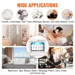 VEVOR Hot Towel Warmer, 8L Spa Hot Towel Warmer Cabinet, 2-in-1 Towel Warmer with Stainless Steel Rack, Holds up to 16 Towels, All-round Heating for Facials, SPA, Massage, Salon, Bathroom, Esthetician