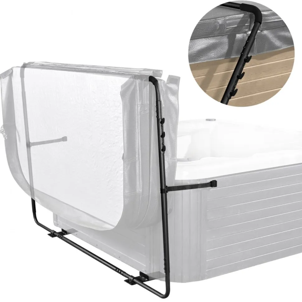 VEVOR Hot Tub Cover Lift, Spa Cover Lift, Height 31.5" - 41.3" Width 57" - 92.5" Adjustable, Installed Underneath on Both Sides, Suitable for Various Sizes of Rectangular Bathtubs, Hot Tubs, Spa