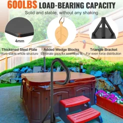 VEVOR Hot Tub Handrail, 360 Rotatable Spa Side Handrail with 35
