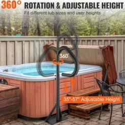 VEVOR Hot Tub Handrail, 360 Rotatable Spa Side Handrail with 35