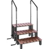 VEVOR Hot Tub Steps with Handrail, 3-Step Spa Outdoor Stairs, Heavy Duty 25.2 inch Wide Above-Ground/Inflatable Pool Ladder with 550 lbs Weight Capacity, Multi-Use for Porch, Patio, Deck, Trailers