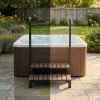 VEVOR Hot Tub Steps with Handrail 2-Step Spa Outdoor Stairs 550lbs Capacity, 32.3in Wide Step, Steel & Plastic, Easy Assembly, Non-Slip Step Ladder for Above-Ground/Inflatable Pool, RV,Patio,Deck