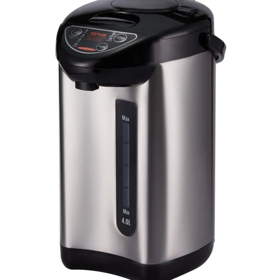VEVOR Hot Water Dispenser, Adjustable 4 Temperatures Water Boiler and Warmer, 304 Stainless Steel Countertop Water Heater, 3-Way Dispense for Tea, Coffee and Baby Formula, 4L/135 oz