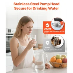 VEVOR Hot Water Recirculating Pump, with Timer, 10 GPM Instant Recirculation Pump Kit, Circulation Circulator System, 0.13 HP AC 110-120V, NPT 3/4 in to NPT 1/2 in Connector, for Solar Water Heater