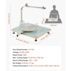 VEVOR Hot Wire Foam Cutter, 58W Electric Styrofoam Cutter with Variable Temperature Control, Portable Tabletop Cutting Tool with 10.24