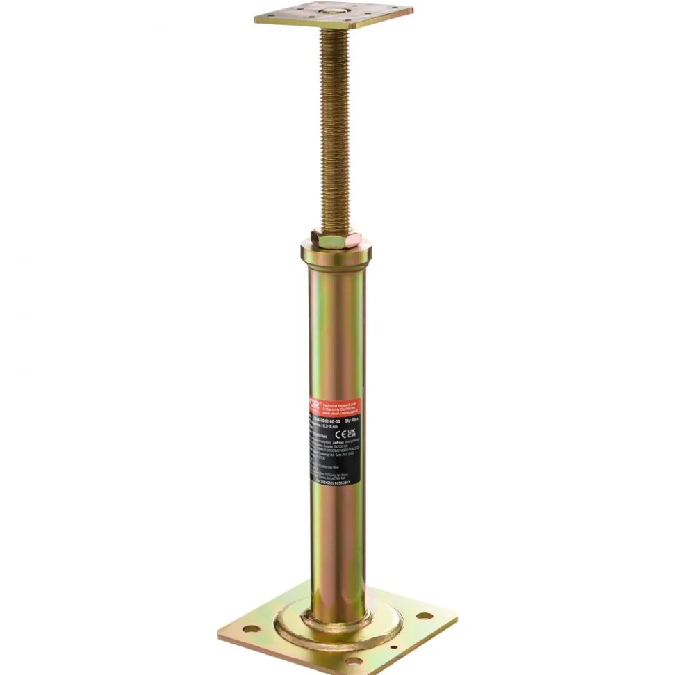 VEVOR House Floor Jacks, 4 Pack, 11.6"-16" Height Range, 2500 lbs Max Load Capacity Per Unit, Adjustable Support Beam Basement Jack Post for Leveling, Galvanized Telescoping Jack for Temporary Support