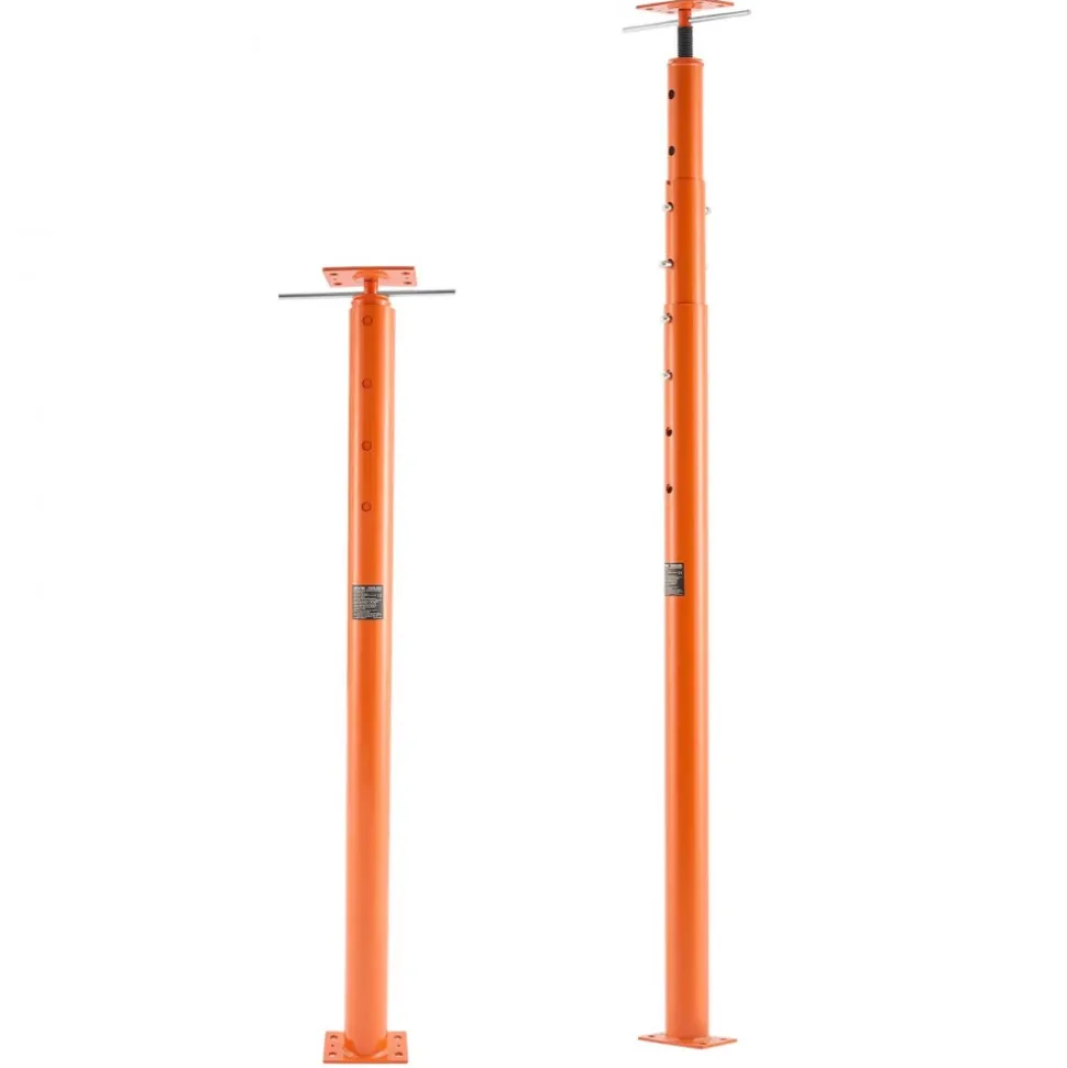 VEVOR House Floor Jacks, 2 Pack 54-150 Inch Height Range, 11200 lbs Max Load Capacity, Adjustable Support Beam Basement Jack Post Pole for Leveling, Lift Steel Telescoping Post for Temporary Support