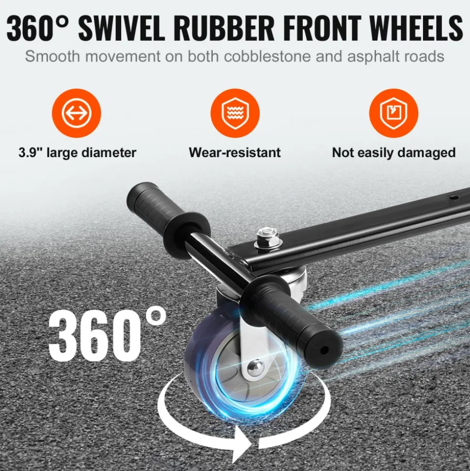 VEVOR Hoverboard Seat Attachment(Not included hoverboards), Compatible with All 6.5" 8" 8.5" 10" Hoverboards, Grips Control, Adjustable Frame Length and 220 LBS Load Capacity, Hover Board Go Karts Accessory, for Kids Adults.