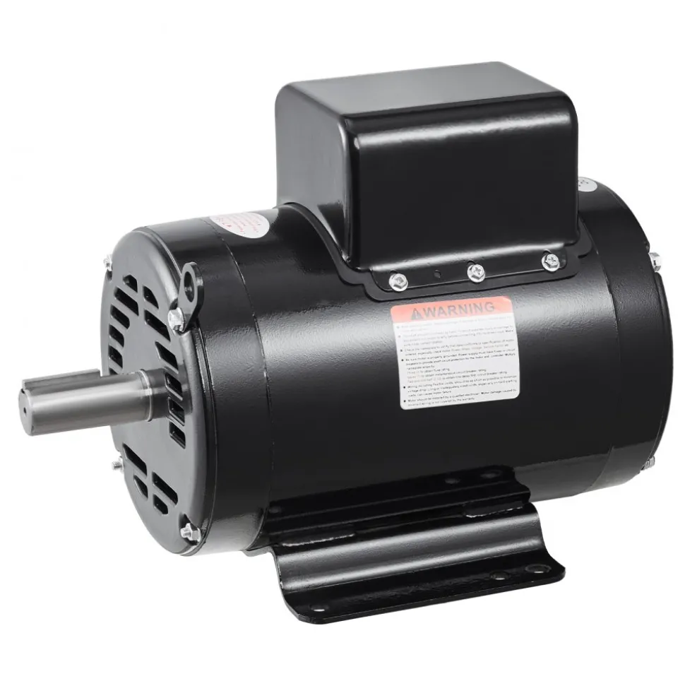 VEVOR 7.5HP Air Compressor Motor, 230V 31.6 Amps Electric Motor, 3450RPM 184T Frame, 1-1/8" Keyed Shaft, 2.75" Shaft Length for Air Compressors, Single Phase, CCW/CCW (Factory Setting is CCW)