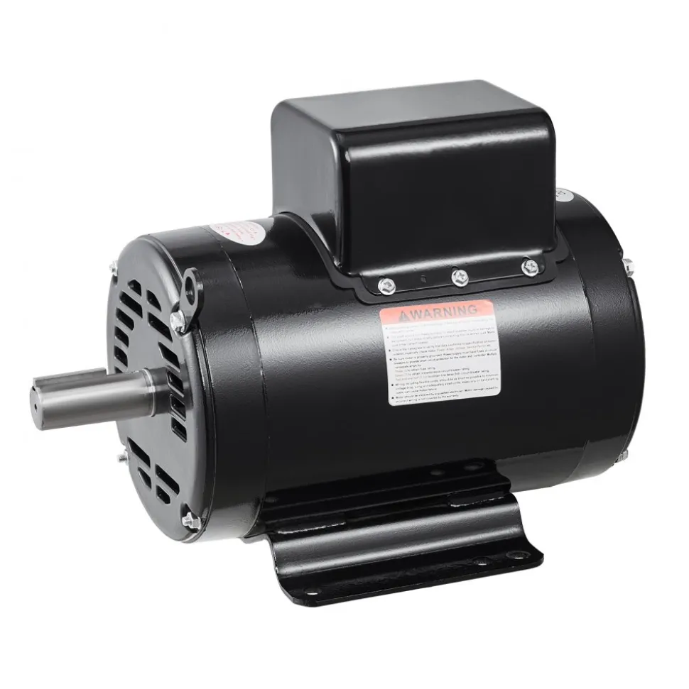 VEVOR 7.5HP Air Compressor Motor, 230V 31.6 Amps Electric Motor, 3450RPM 184T Frame, 1-1/8" Keyed Shaft, 2.75" Shaft Length for Air Compressors, Single Phase, CCW/CCW (Factory Setting is CCW)