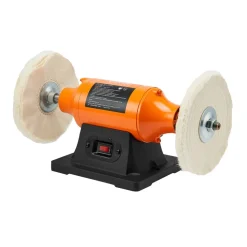 VEVOR 1/2HP Bench Buffer Polisher, 6-inch Bench Polishing Buffing Machine, 3450RPM Single Speed Benchtop Polisher with 2PCS Cloth Wheels & Cast Iron Base for Metal, Jewelry, Wood Polishing