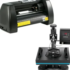 VEVOR HP230-B 12"x10" Dual Digital T-Shirt Heat Press Machine + 14" Vinyl Cutting Plotter With SIGNMASTER Software