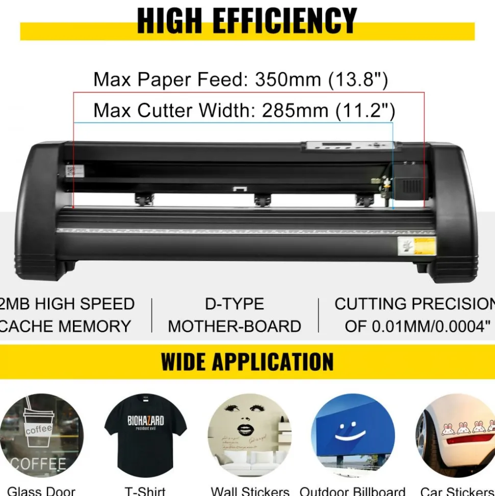 VEVOR HP230-B 12"x10" Dual Digital T-Shirt Heat Press Machine + 14" Vinyl Cutting Plotter With SIGNMASTER Software