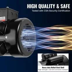 VEVOR 1.5HP Electric Motor 3450 rpm, AC 115V/230V, 56 Frame, Air Compressor Motor Single Phase, 5/8