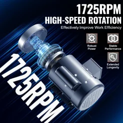 VEVOR 1.5HP Electric Motor 1725 rpm, AC 115V/230V, 56C Frame, Air Compressor Motor Single Phase, 5/8