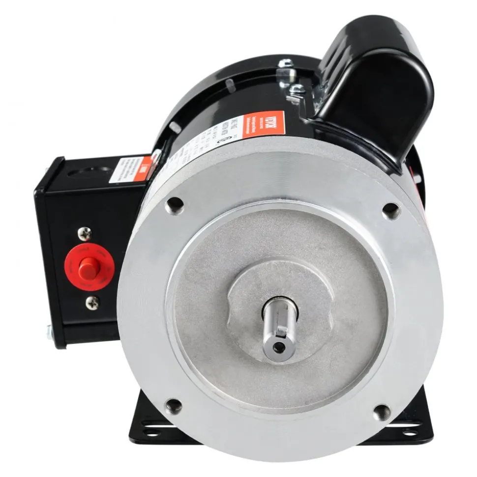 VEVOR 1.5HP Electric Motor 1725 rpm, AC 115V/230V, 56C Frame, Air Compressor Motor Single Phase, 5/8" Keyed Shaft, CW/CCW Rotation for Agricultural Machinery and General Equipment